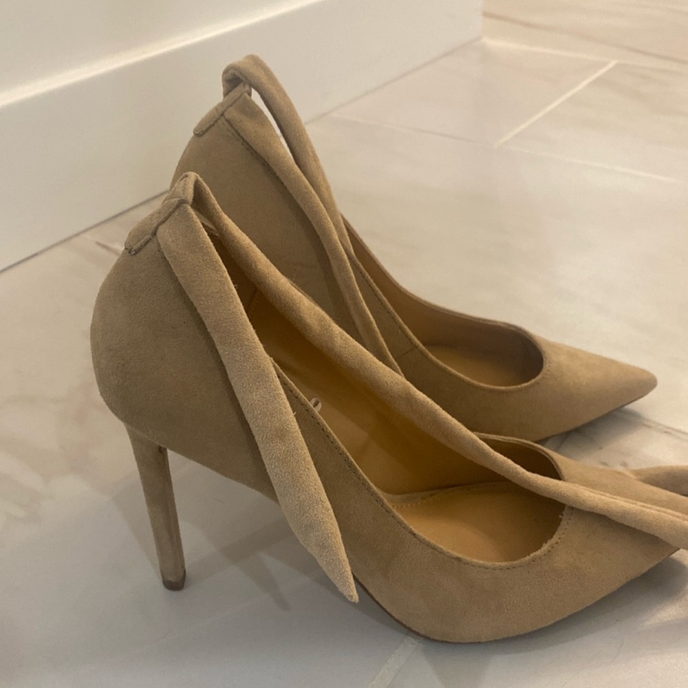 Express suede heels